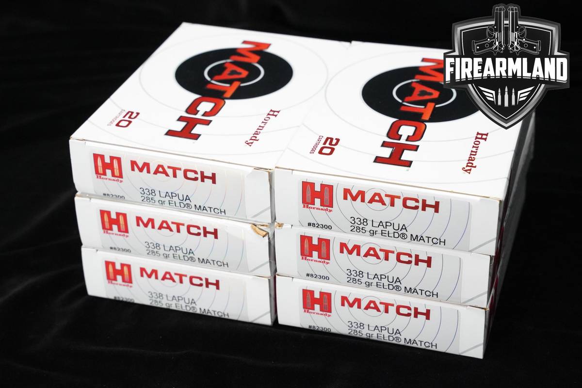 338 Lapua Hornady Match Ammo 338-Lapua 120 ROUNDS