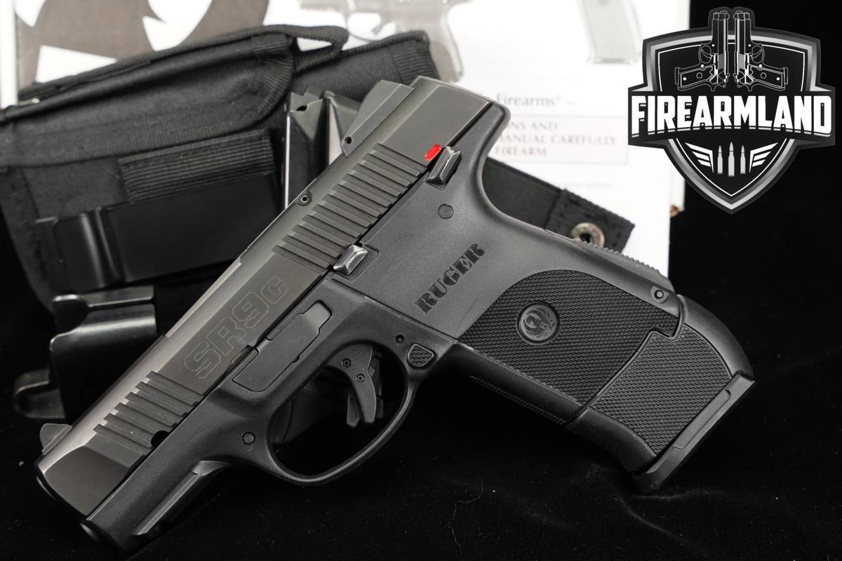 Ruger SR9c 9mm 3.5" SR9 SR 9-C 9C +2 MAGS, ORIG BOX & HOLSTER