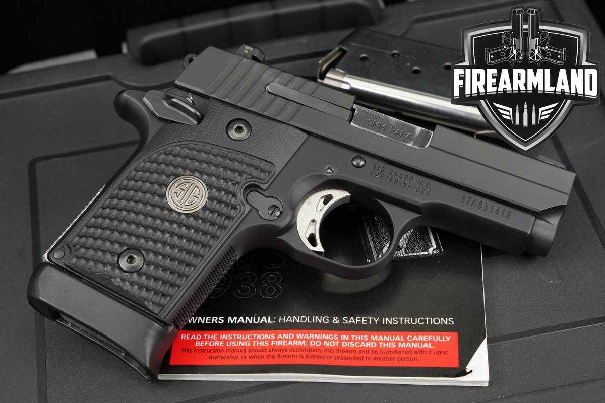 Sig Sauer P938 9mm 3" P-938 Micro-1911 +2 MAGS & ORIG CASE