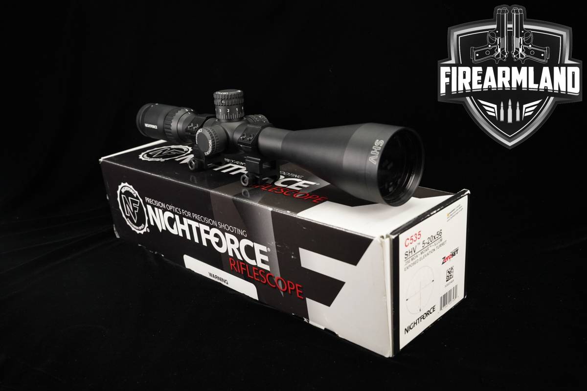 Nightforce Optics SHV 5-20x56 MOAR-20 MOA Illuminated Reticle SFP Scope