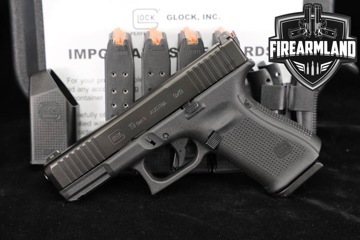 Glock 19 Gen5 MOS FS G19 Gen 5 9mm 4.02" +FIVE MAGS & ORIG CASE