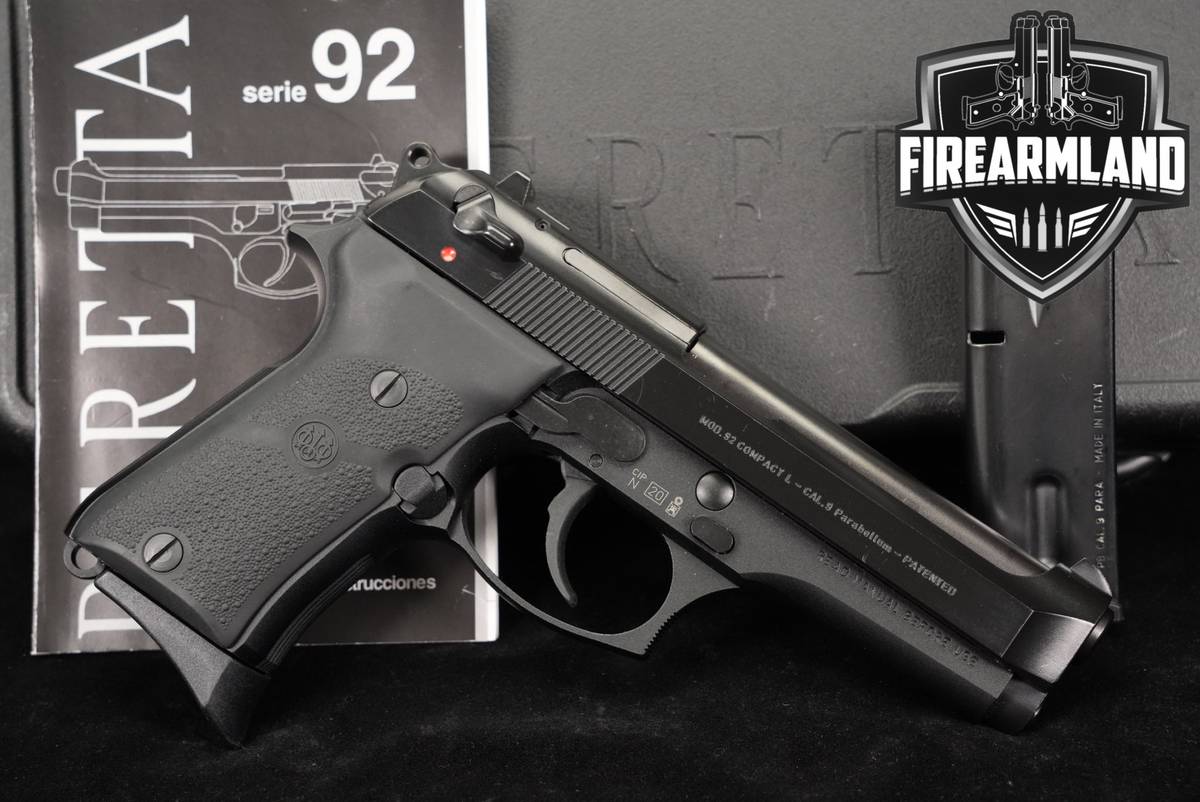 Beretta Mod 92 Compact L 9mm 4.3" M92 +2 MAGS & ORIG CASE