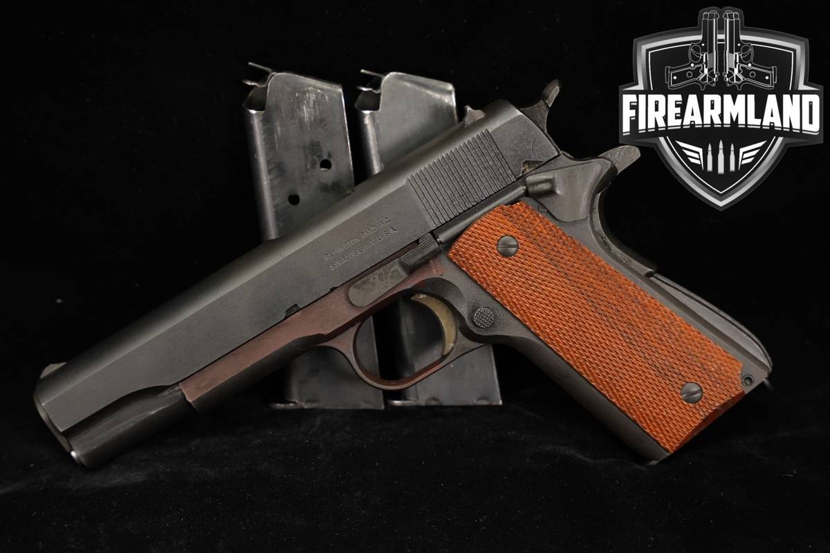 WWII 1942 Remington Rand M1911A1 45 ACP Colt 1911-A1 1911A1 +3 MAGS