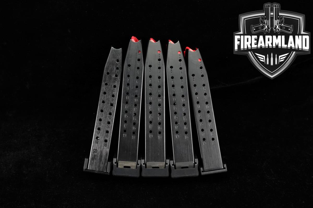 FIVE OEM MAGS!  CZ P-09 F Nocturne 9MM 19 RD +5 MAGAZINES P09
