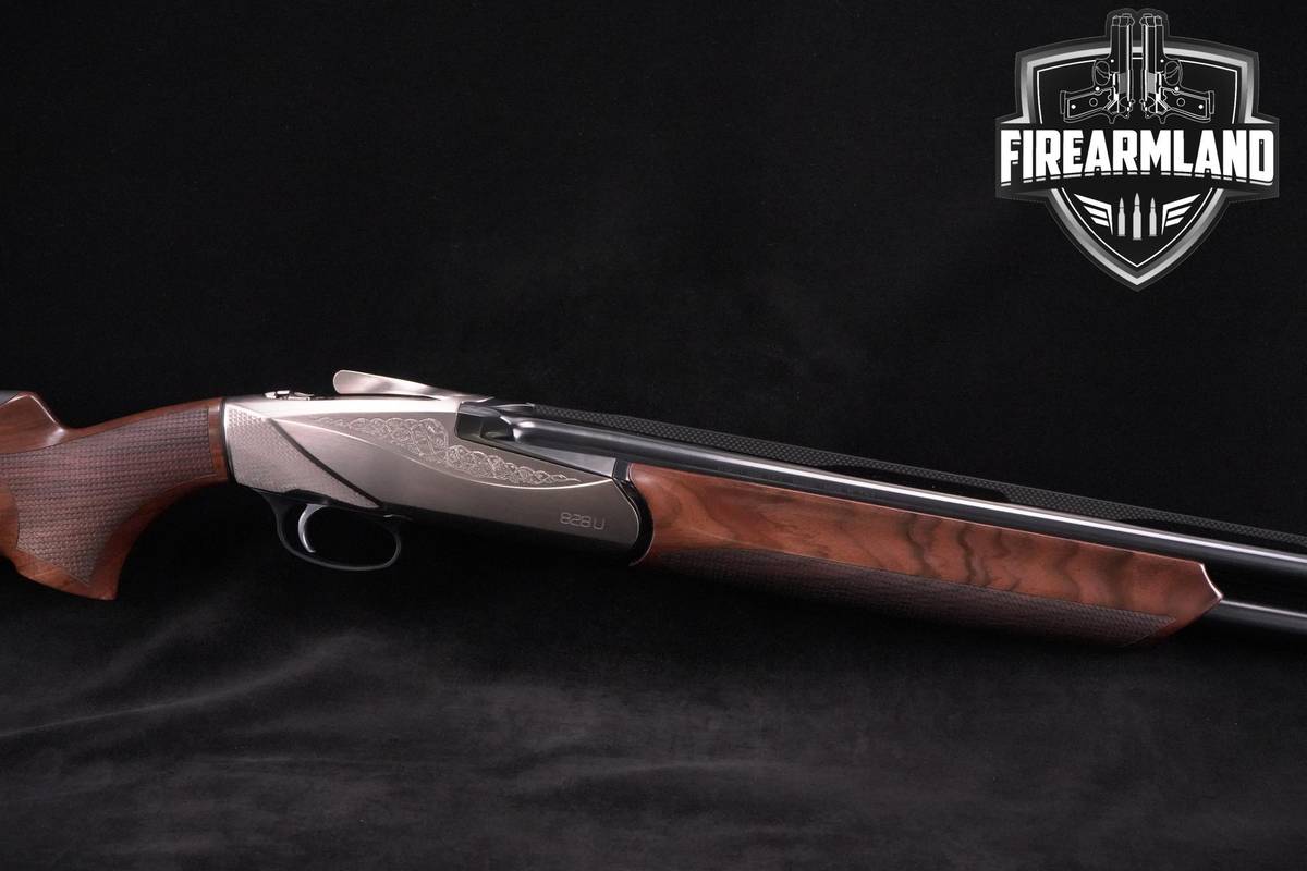 Benelli Model 828U 12-Gauge 28.5" Silver Benelli 828U 828-U +ORIG CASE