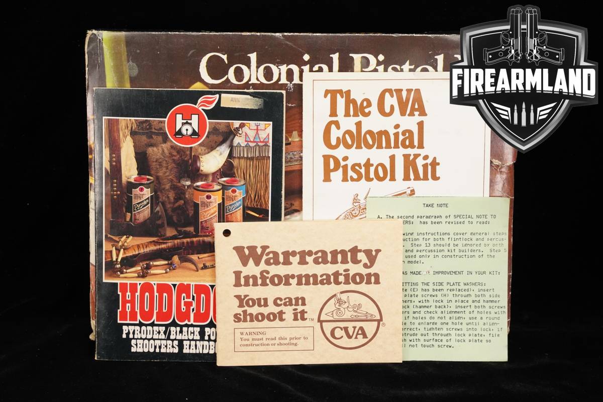 CVA Colonial Pistol Kit .45 BPM (Black Powder) Gun Kits +ORIG BOX