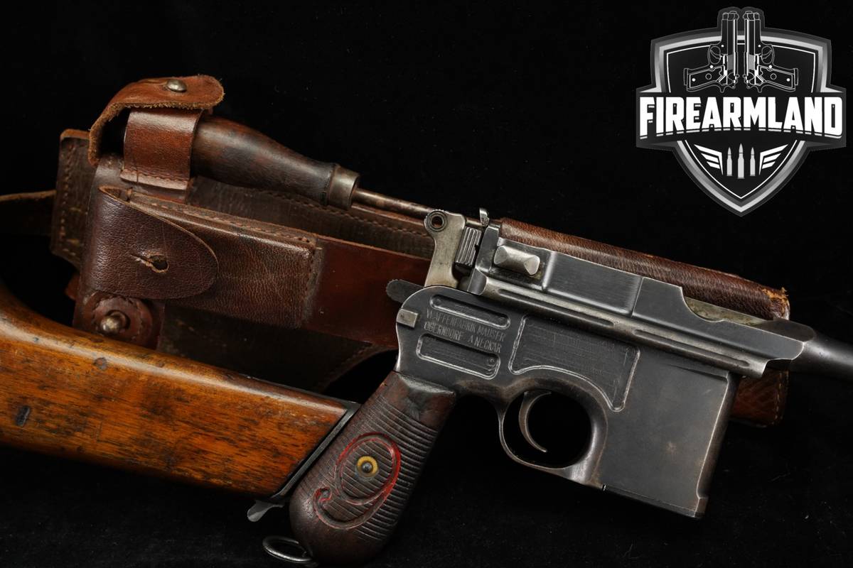 ALL MATCHING NUMBERS 1918 Mauser C96 Red Prussia 9mm 3.9" BROOMHANDLE