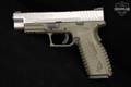 Springfield Armory XDm 4.5 .40 S&W Two-Tone Stainless & OD Green in Good Condition Image 4