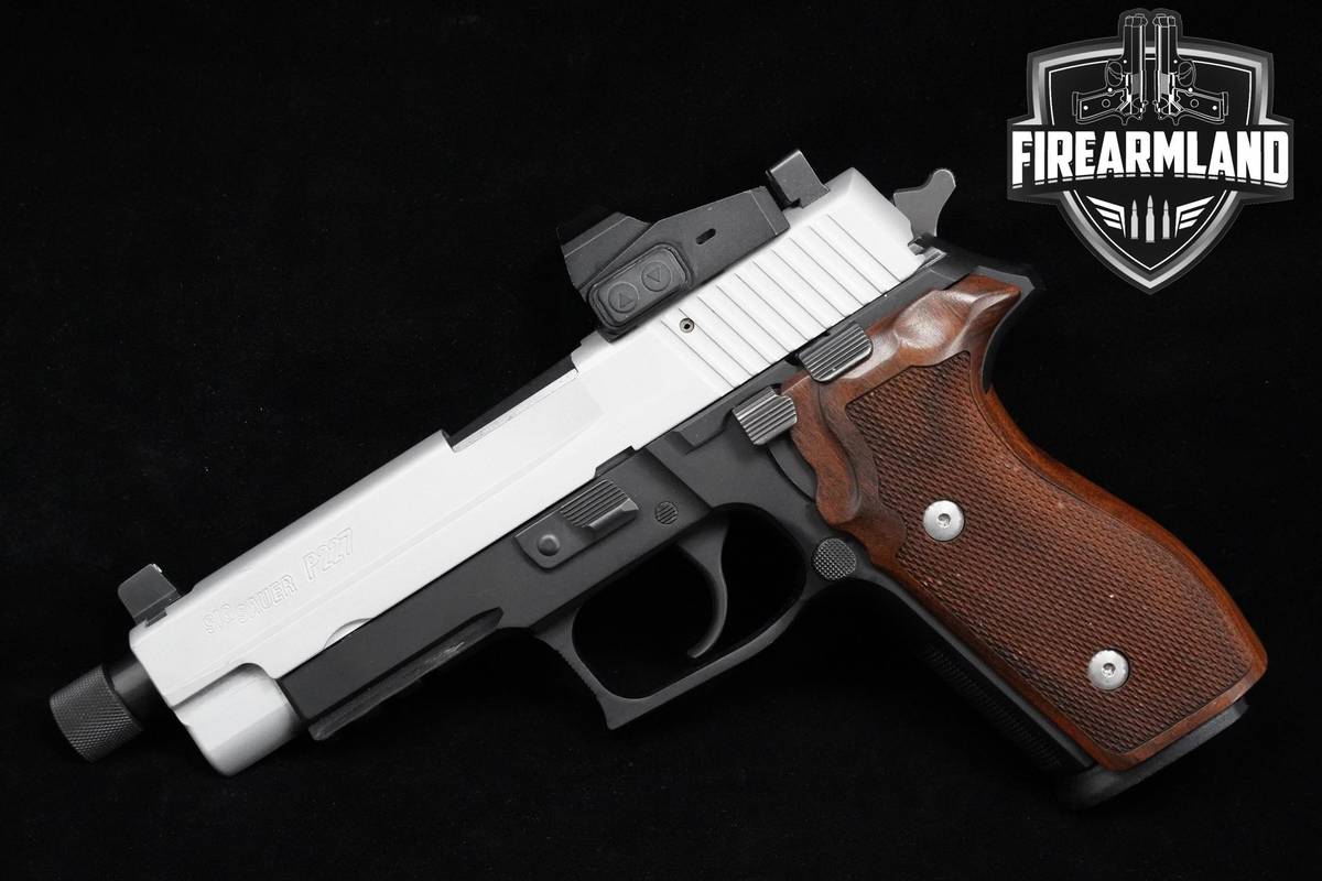 Sig Sauer P227 45 ACP Two-Tone Sig-Sauer P-227-R +2 MAGS, ORIG CASE & OPTIC