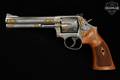 Smith & Wesson (S&W) Model 686 Dash-6 Royal Fish Scale Altamont Custom Engraved .357 Mag. Satin Stainless in Excellent Condition Image 3