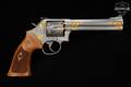 Smith & Wesson (S&W) Model 686 Dash-6 Royal Fish Scale Altamont Custom Engraved .357 Mag. Satin Stainless in Excellent Condition Image 5