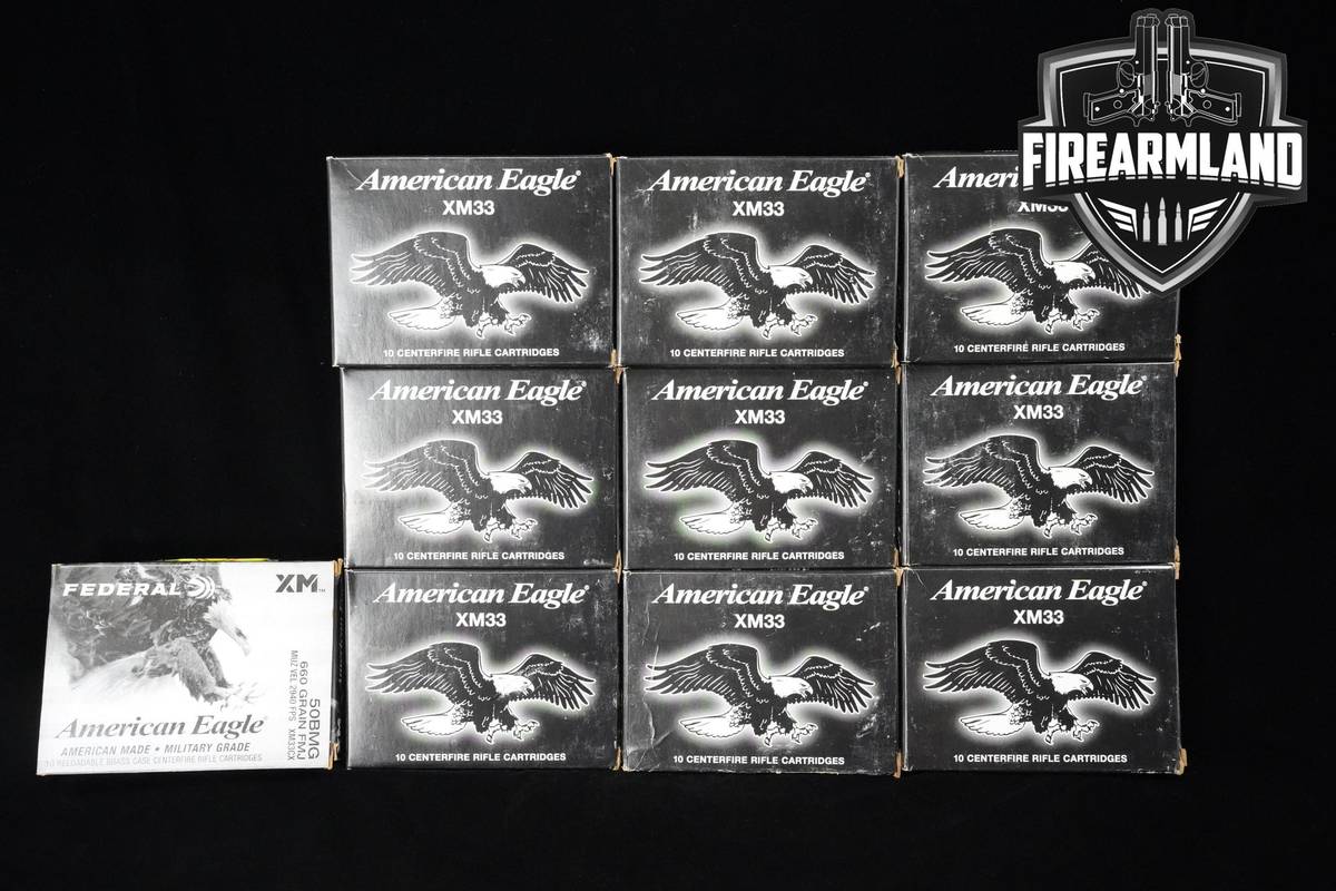 50 BMG Ammo 50-Browning MG Ammunition 100 ROUNDS