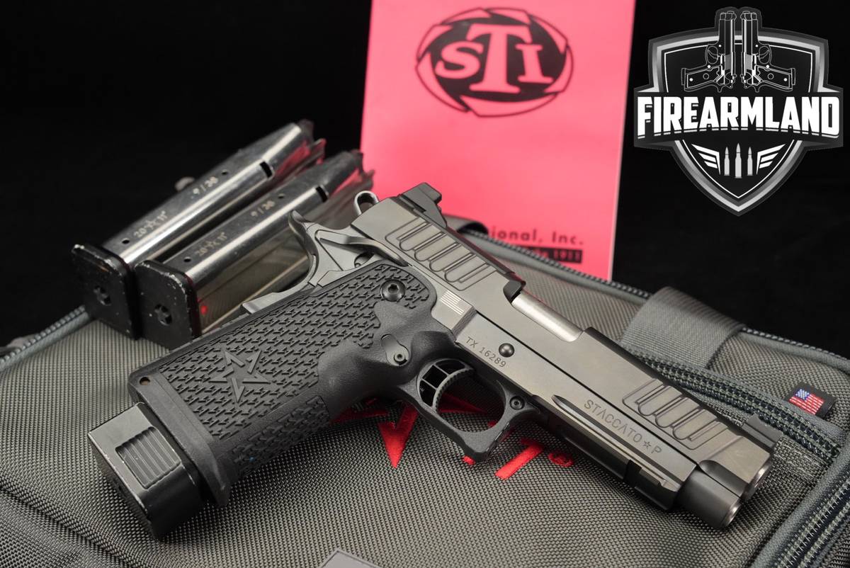 Staccato P DUO 9mm 4.4" Optics-Ready STI 1911 2011 +3 MAGS & ORIG CASE