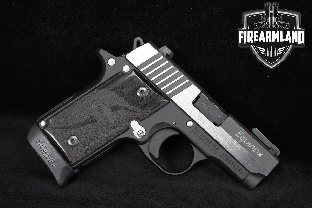 CUSTOM SHOP Sig Sauer P238 Equinox Two‑Tone 380 ACP 2.7 +3 MAGS & ORIG CASE
