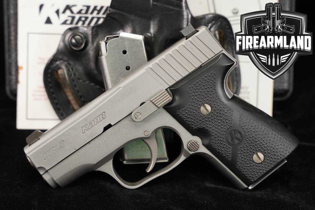Kahr Arms MK9 Night Sights 9mm Stainless MK 9 +2 MAGS, ORIG CASE & HOLSTER