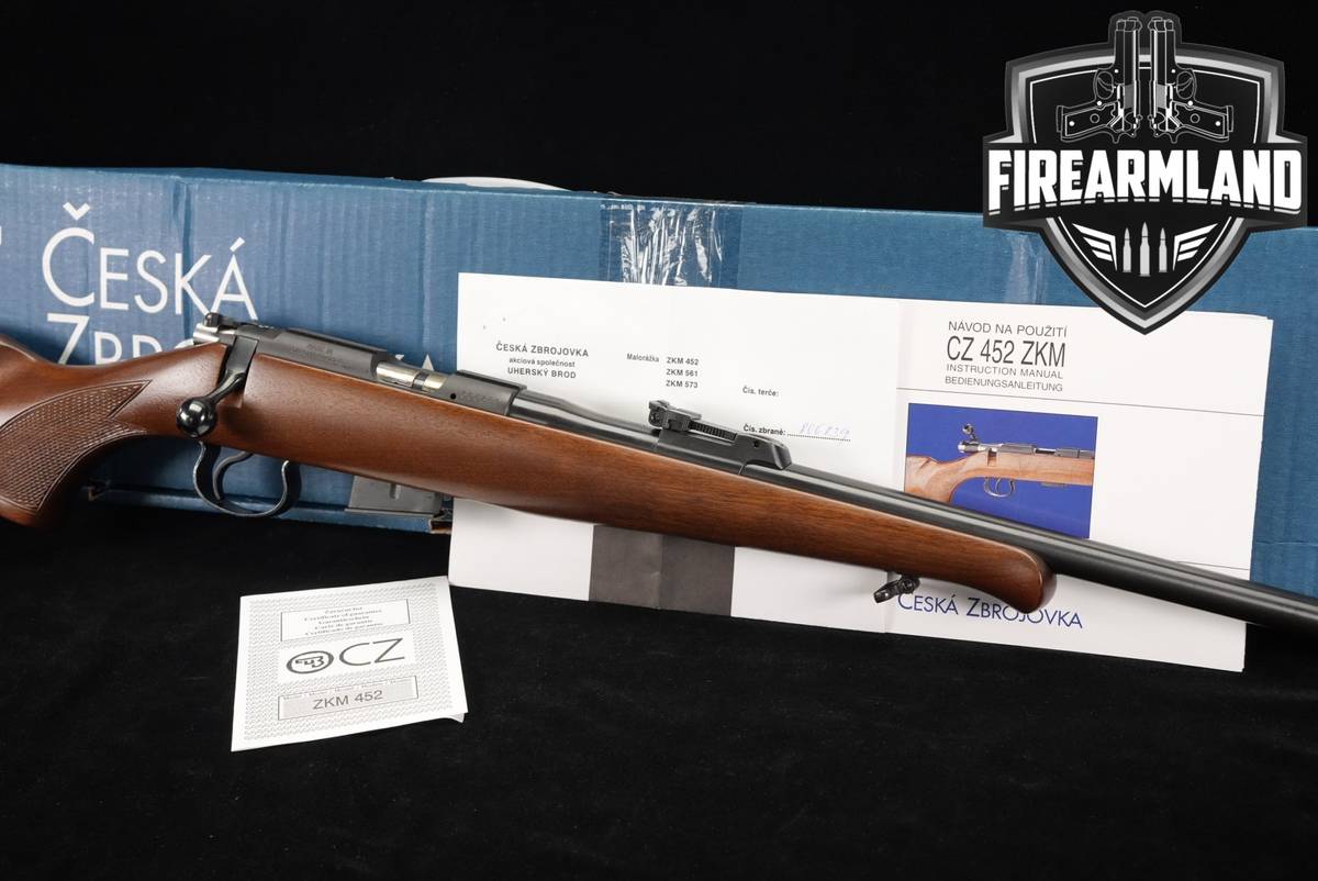 CZ 452-2E ZKM Lux 22 WMR 24.8" Blued & Walnut CZ452 +ORIG BOX