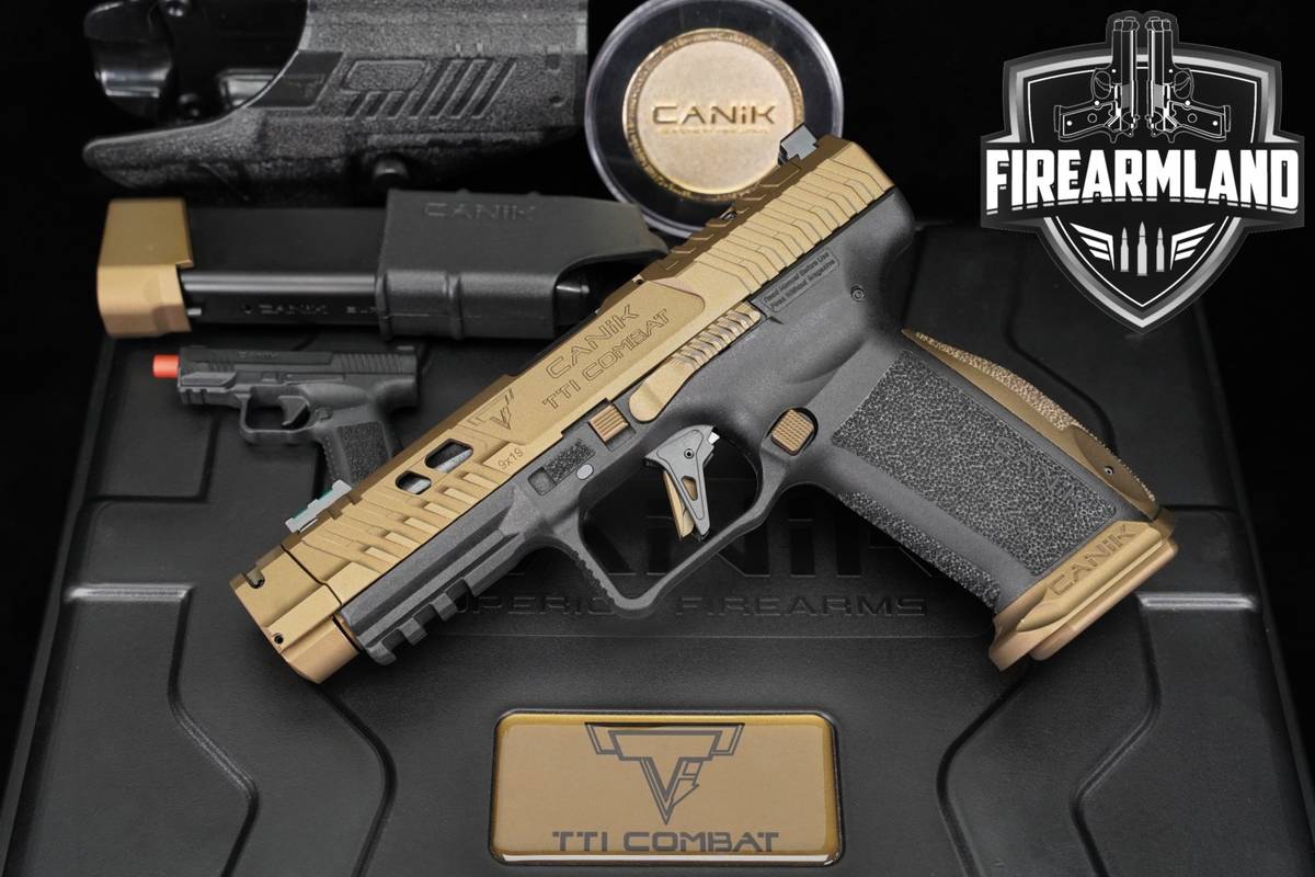 Canik TTI Combat 9mm 4.74" Two-Tone Bronze Taran Tactical +2 MAGS, OG CASE