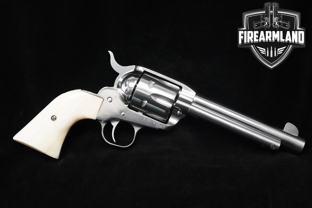 Sturm Ruger New Model Vaquero 45 Colt 5.5" Stainless Ruger w/ ANTLER GRIPS