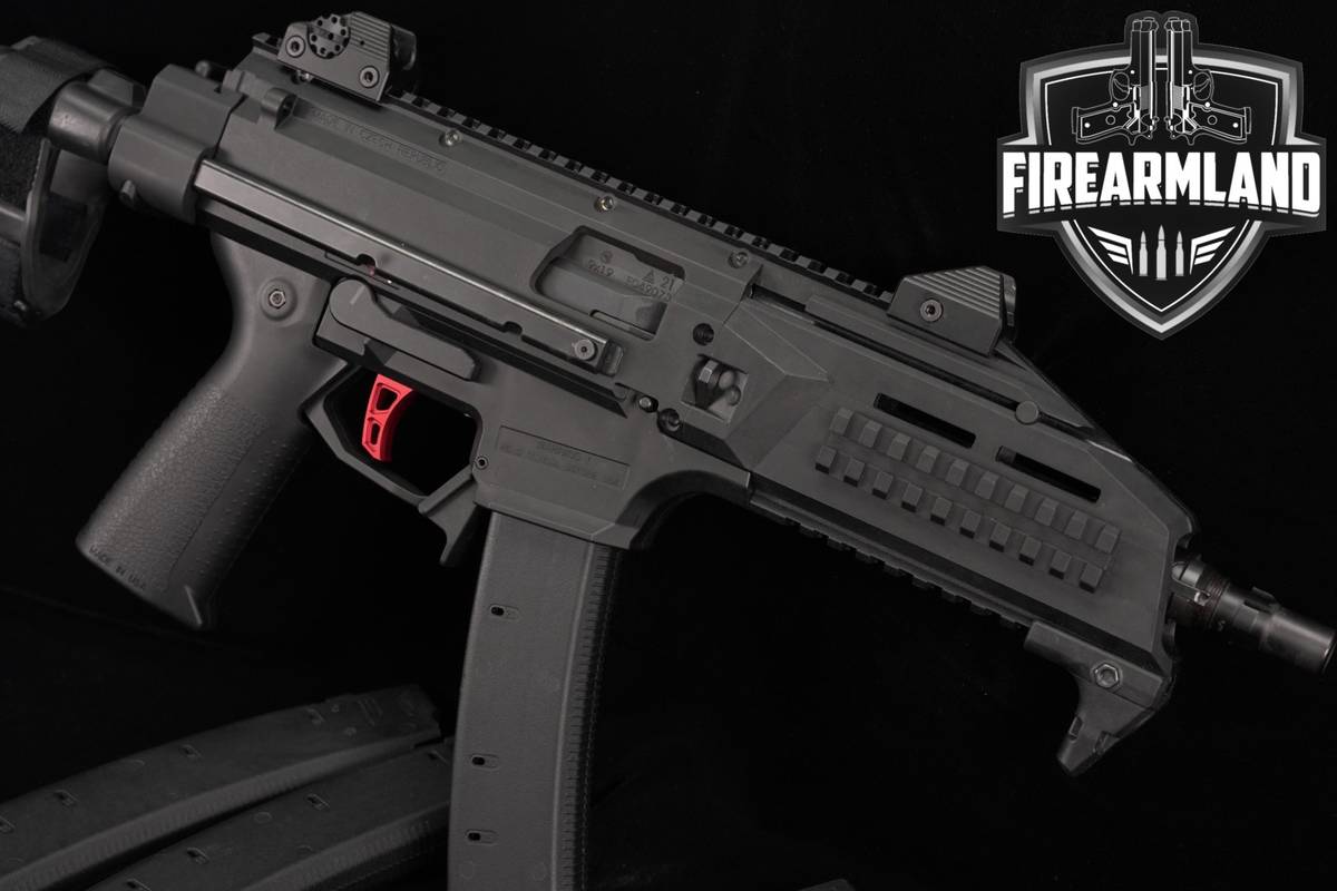 CZ Scorpion EVO 3 S1 Pistol 9mm 7.72" RED SKELETONIZED TRIGGER +4 MAGS