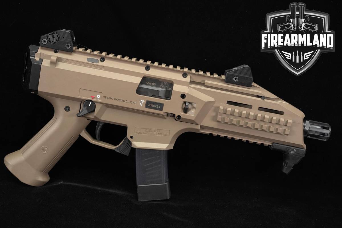 CZ SCORPION EVO 3 S1 Pistol 9mm 7.72" FDE Defense +2 MAGS & ORIG CASE