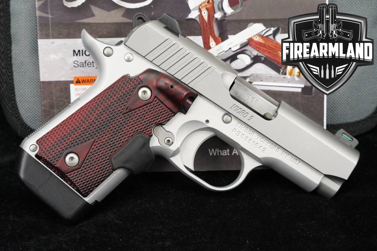 Kimber Micro 9 INSTINCTIVE ACTIVATION Crimson Trace Grips 9mm 1911 +CASE