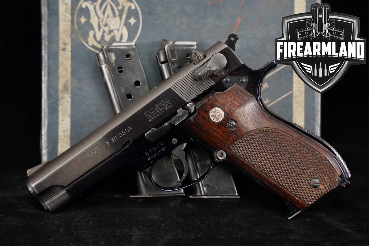 1968 Smith & Wesson Model 39 First Gen (No Dash) S&W M39 9mm 4" +ORIG BOX