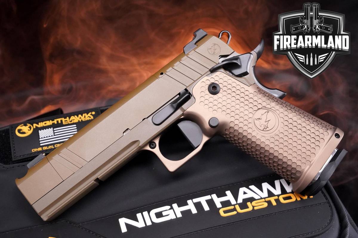 Nighthawk Custom Sand Hawk IOS 9mm 1911 5" FDE Sandhawk +5 MAGS & ORIG CASE