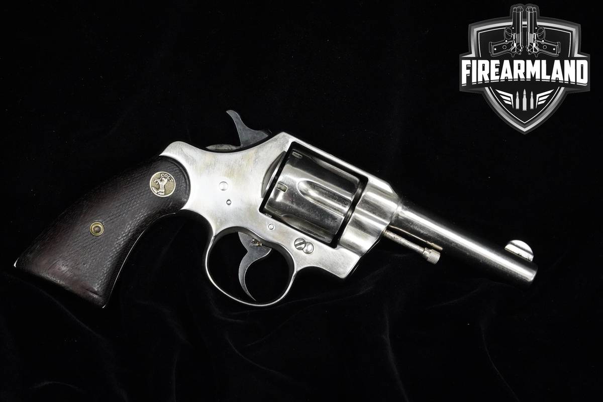 1913 Colt Army Special 41 Colt 4" Nickel Plated DA/SA