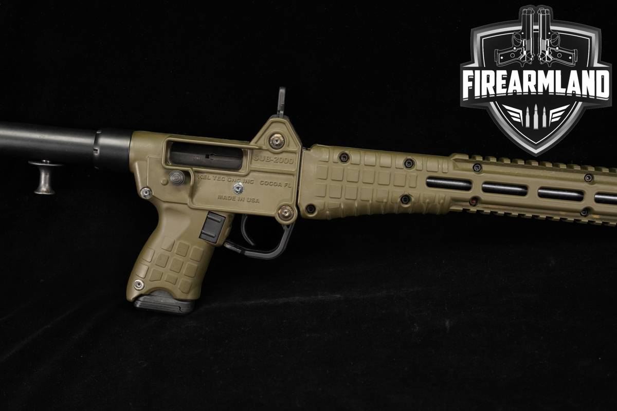 Kel-Tec SUB-2000 Gen 2 9mm 16.25" Green KelTec SUB2000 Folder THREADED