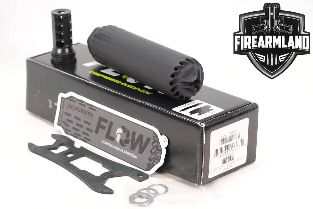 HuxWrx Flow 762 TI 7.62 mm 6.8" Suppressor FLOW762 Silencer +ORIG BOX