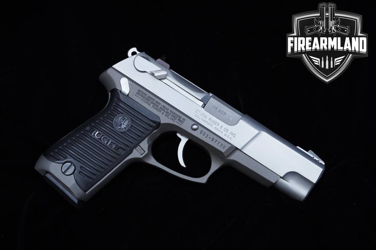 1999 Ruger P90 45 ACP 4.5" Two-Tone Ruger +ORIG CASE