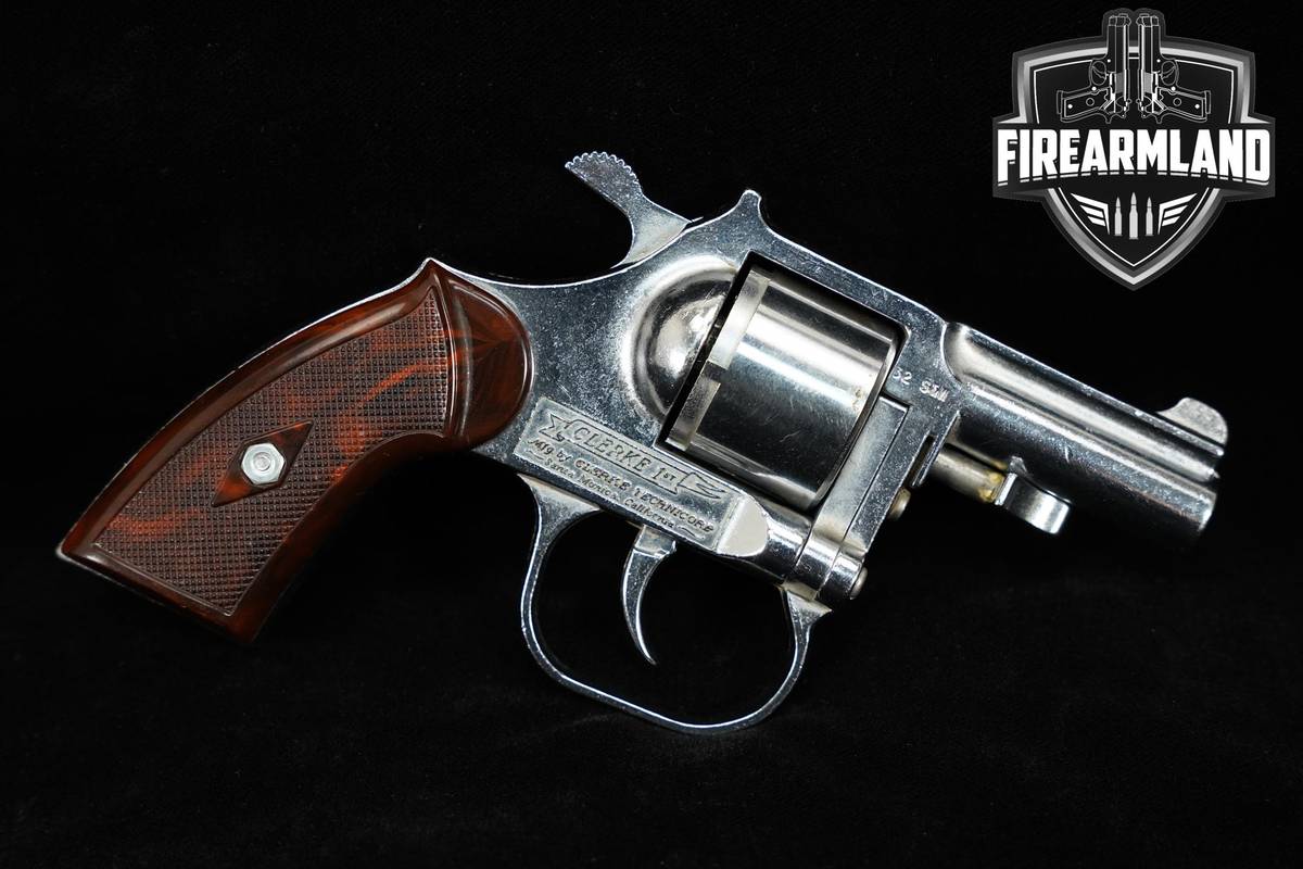 1970'S Clerke Model 1ST 32 S&W 2" Bright Chrome DA/SA Carry Revolver
