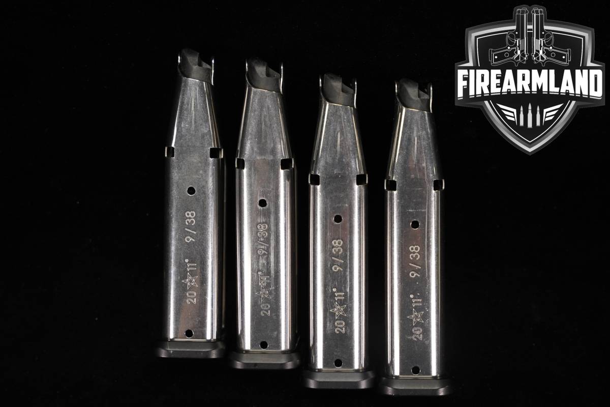 Staccato (STI) FOUR (4) 16-Round 9mm 2011 Magazines Luger Mags