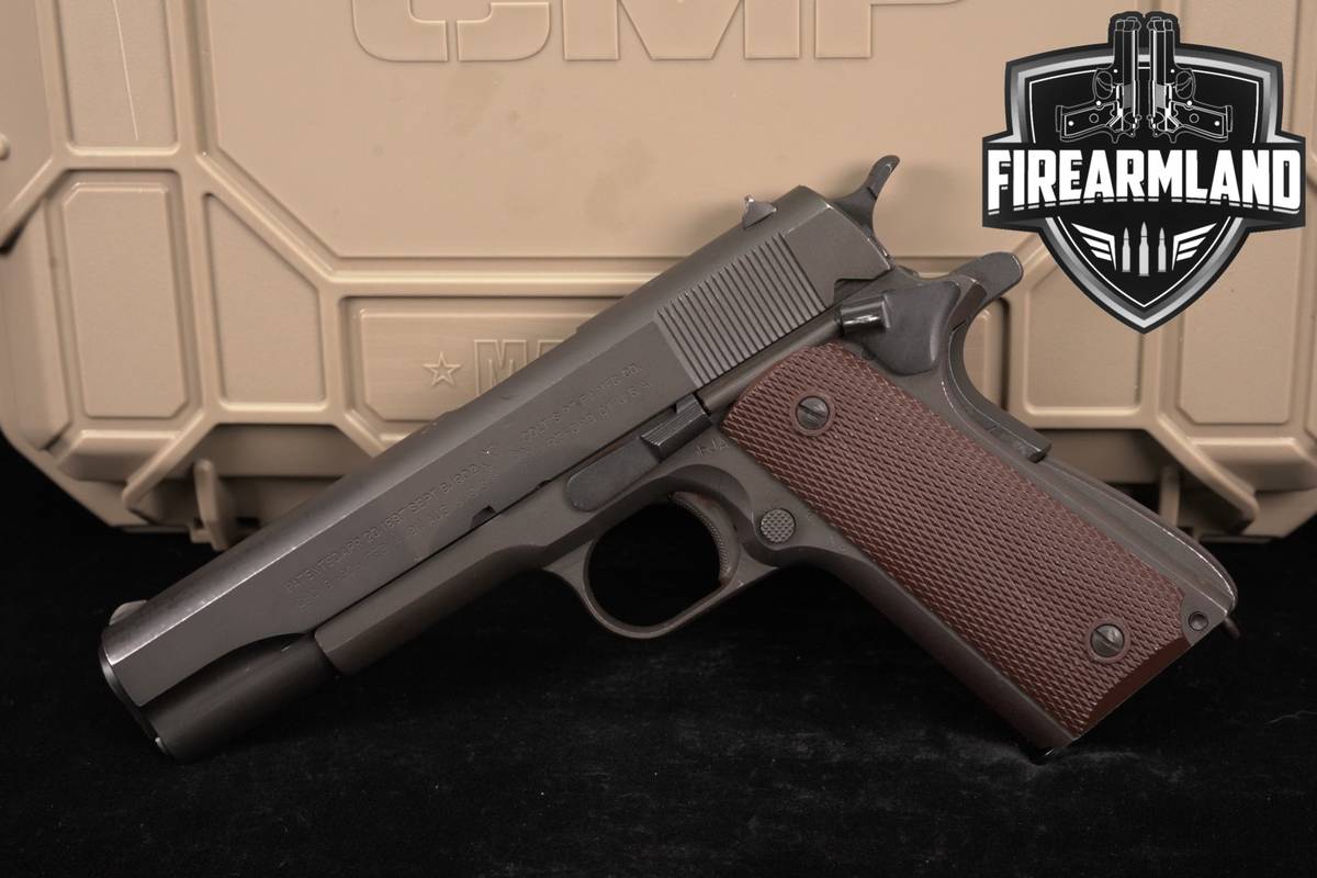 WWII 1943 Remington Rand/Colt M1911A1 CMP Program 1911-A1 +CASE