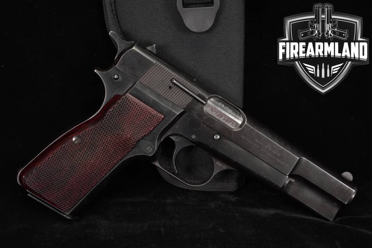 1986 FN Hi-Power 9mm 4.65 Blued HiPower +HOLSTER