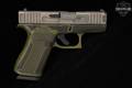 Glock G43X MOS, McFly, Distributor Exclusive, Zaffiri Precision OPMOD Barrel 9mm Luger Two-Tone Distressed Silver & OD Green in Very Good Condition Image 3