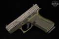 Glock G43X MOS, McFly, Distributor Exclusive, Zaffiri Precision OPMOD Barrel 9mm Luger Two-Tone Distressed Silver & OD Green in Very Good Condition Image 4