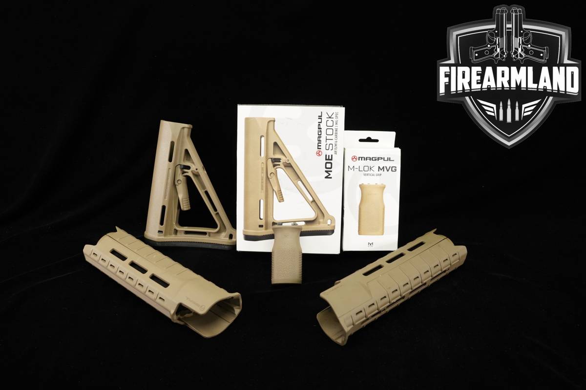 Magpul Industries 2x TWO FDE Stock Handguard & Grip Set HG PG kit
