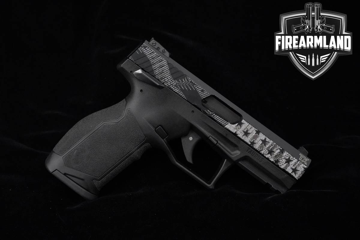 Taurus TX22 Engraved Flag 22LR 4" Taurus TX-22