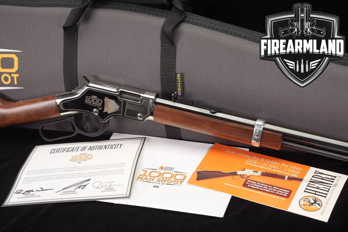 LIMITED 16 Of 1000 Henry Golden Boy Silver NRA 22LR 20" OCTAGON +ORIG CASE