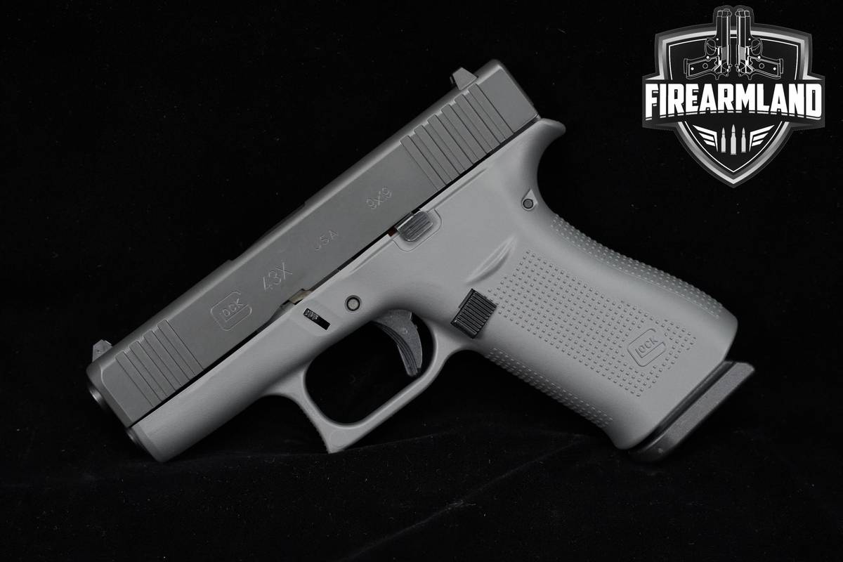 Glock 43X Slimline 9mm Gray G43X +2 MAGS & ORIG CASE