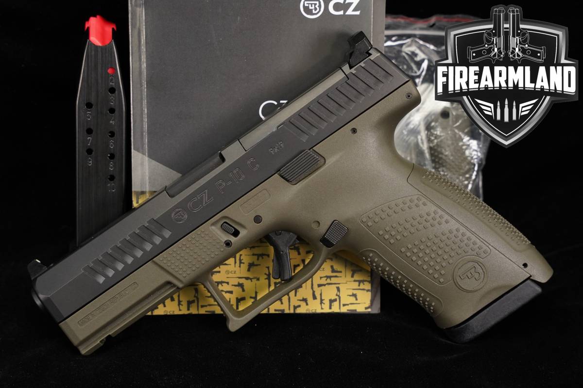 CZ P-10 C Optics-Ready (OR) 9mm 4.02" Two-Tone OD Green P10C P10 +2 MAGS