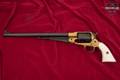 F.lli Pietta Remington 1858 Buffalo; Golden Buffalo Hunter; The Sportsman's Guide Exclusive; Limited Edition of 5000 .44 Blued & Brass in Good Condition Image 3