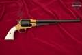 F.lli Pietta Remington 1858 Buffalo; Golden Buffalo Hunter; The Sportsman's Guide Exclusive; Limited Edition of 5000 .44 Blued & Brass in Good Condition Image 4