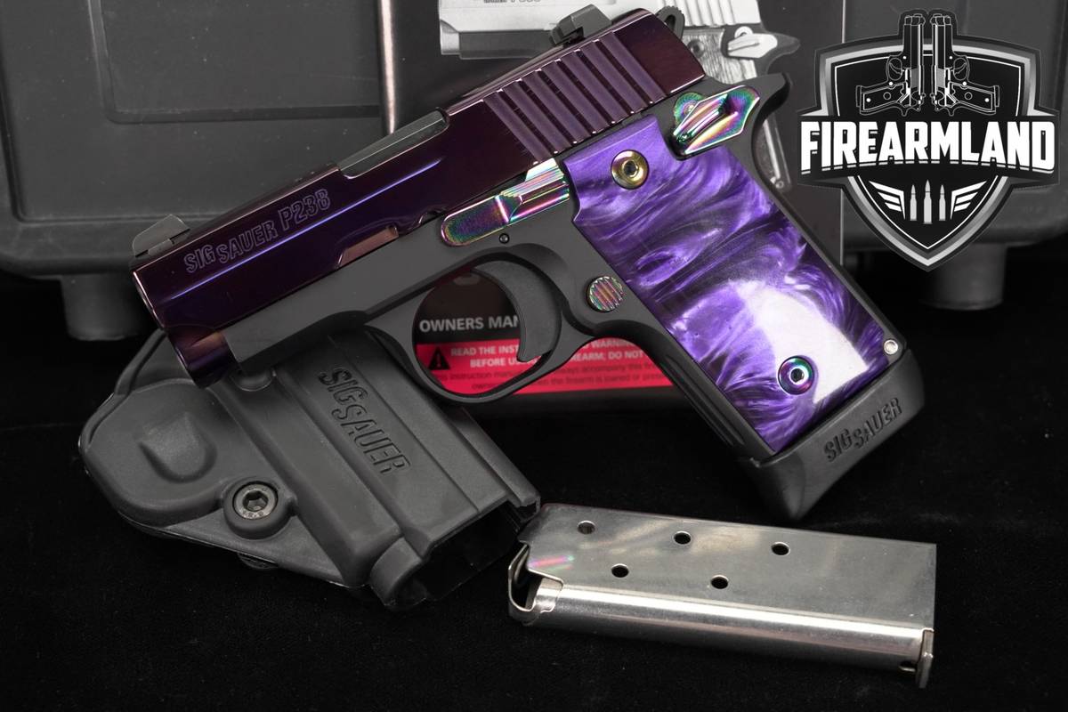 Sig Sauer P238 PSP Purple Pearlite 380-ACP 2.7" P-238 +6 MAGS & HOLSTER