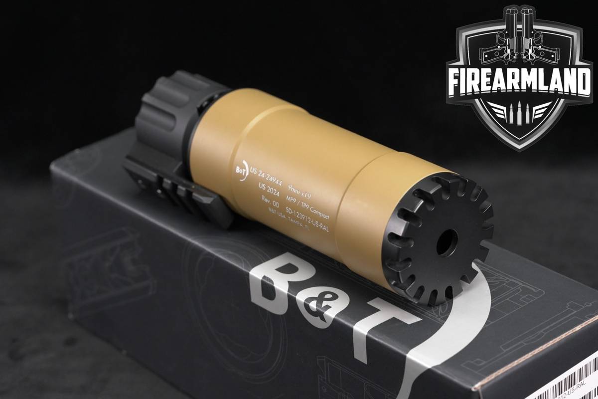 Brugger & Thomet B&T MP9/TP9 Compact RBS Suppressor 9mm Luger MP-9 ORIG BOX