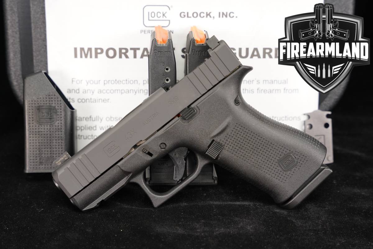 Glock 43X MOS G43X 9mm 3.41 +3 MAGS & ORIG CASE