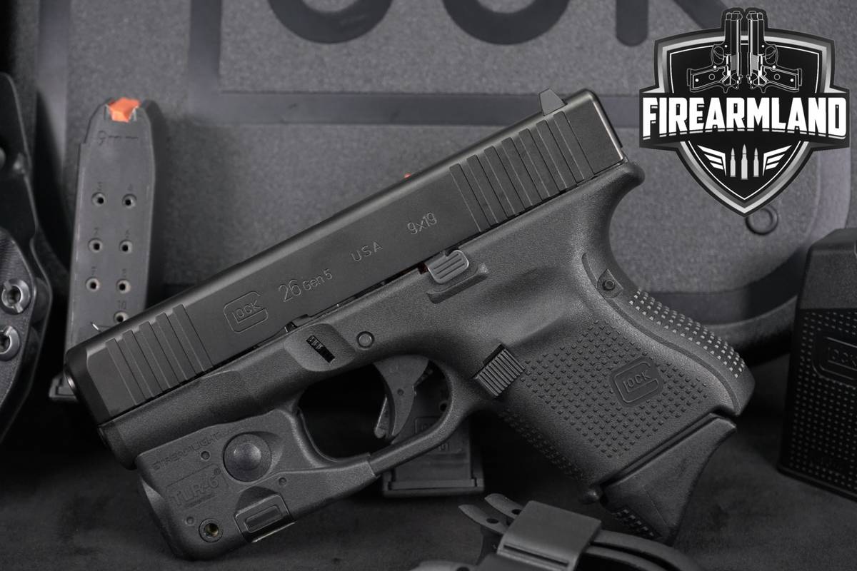 Glock 26 Gen5 G26 Gen 5 9mm 3.43 +3 MAGS, HOLSTER, TLR-6 WEAPON LIGHT