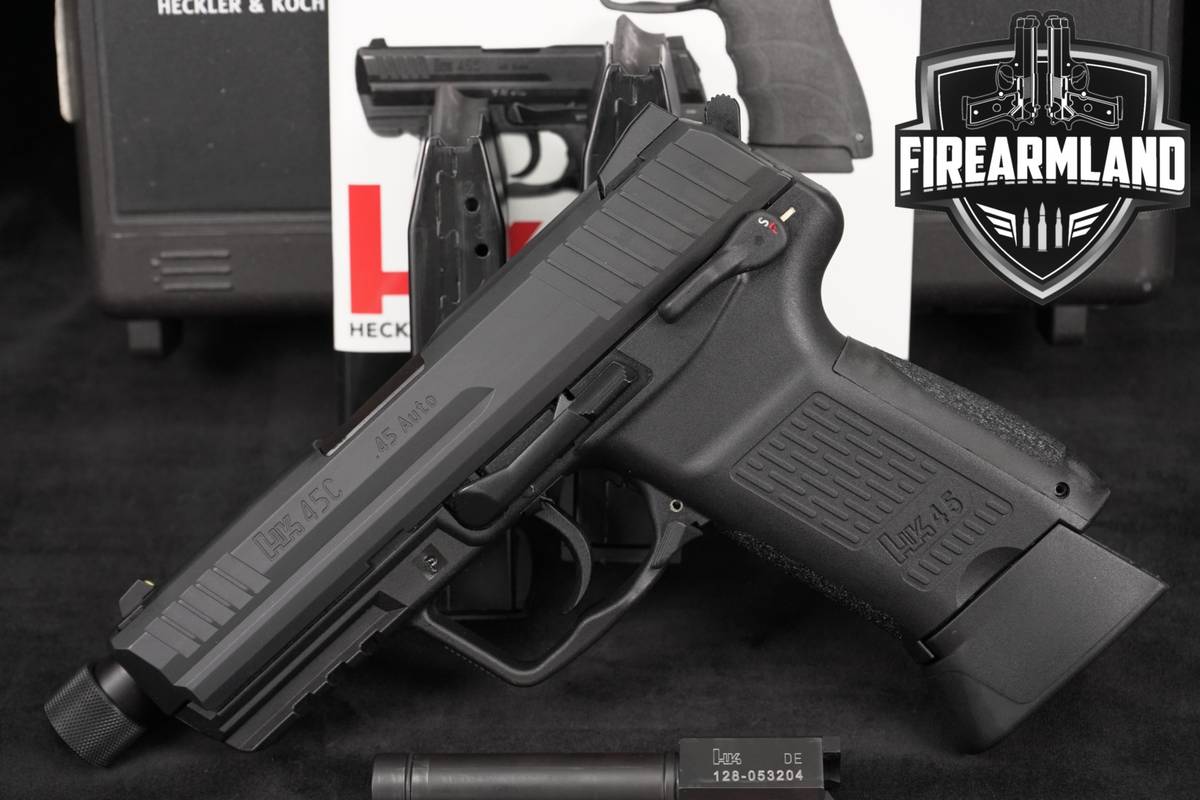 Heckler & Koch HK45C V1 45 ACP H&K HK 45C DA/SA THREADED +3 MAGS, ORIG CASE