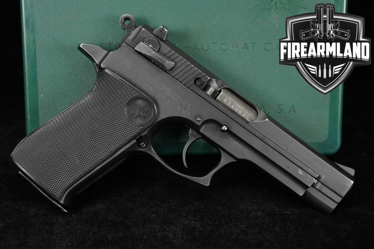 Star Model 30M 9mm Blued Service History +2 MAGS, ORIG CASE, SIGHT TOOL